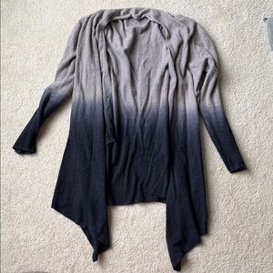 Barefoot Dreams Ombre Cardigan in Gray and Black L/XL